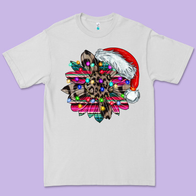 Serape And Leopard Christmas Premium Tee Designed By Cowhidedigitalart