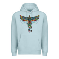 Blue Mist aztec serape thunderbird Premium Hoodie - RanaPortraitStore