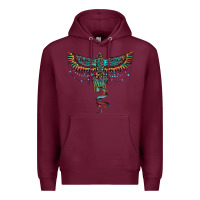 Burgundy aztec serape thunderbird Premium Hoodie - RanaPortraitStore