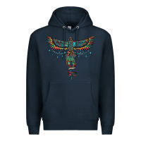 Navy aztec serape thunderbird Premium Hoodie - RanaPortraitStore