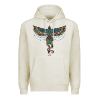 Oatmeal Heather aztec serape thunderbird Premium Hoodie - RanaPortraitStore