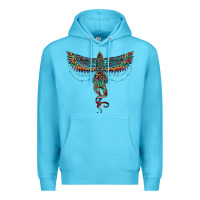 Ocean Blue aztec serape thunderbird Premium Hoodie - RanaPortraitStore