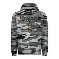 Slate Camo aztec serape thunderbird Premium Hoodie - RanaPortraitStore