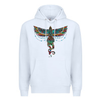 White aztec serape thunderbird Premium Hoodie - RanaPortraitStore