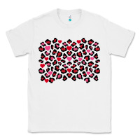 White valentines day leopard and heart background Classic Tee - FaDigitalArtStudio