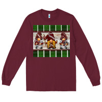 Burgundy football gnomes Long Sleeve Tee - BarkalooDesign