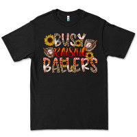 Black Busy Raising Ballers Premium Tee - CowhideDigitalArt
