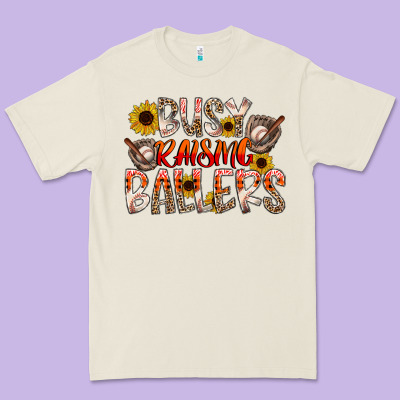 Busy Raising Ballers Premium Tee Designed By Cowhidedigitalart