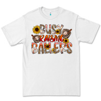 White Busy Raising Ballers Premium Tee - CowhideDigitalArt
