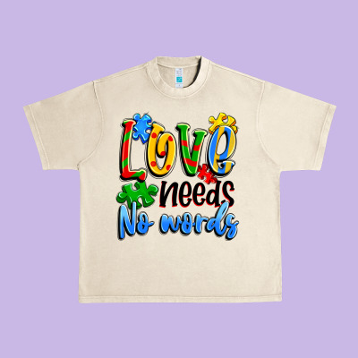 Love Needs No Words Urban Heavy Tee Designed By Artiststas
