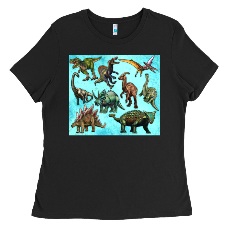 Dinosaurs Tumbler Ladies Tee by Artiststas | Teevron