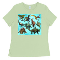 Matcha dinosaurs tumbler Ladies Tee - Artiststas