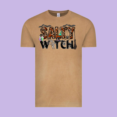 Salty Witch Vintage Tee Designed By Cowhidedigitalart