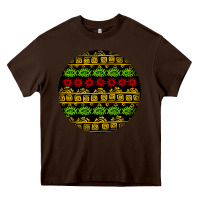 Chocolate Brown african masks round earrings Heavy Core Tee - BundleAndBundleShop