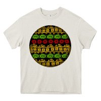 Cream african masks round earrings Heavy Core Tee - BundleAndBundleShop