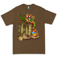 Cacao Christmas Boots Premium Tee - CowhideDigitalArt