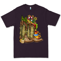 Plum Christmas Boots Premium Tee - CowhideDigitalArt