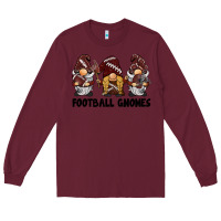 Burgundy football gnomes Long Sleeve Tee - BarkalooDesign