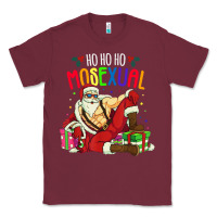 Burgundy mens ho ho ho mosexual Classic Tee - DesigneFamous