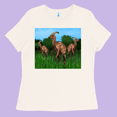 Parasaurolophus Ladies Tee Designed By Artiststas