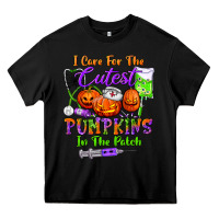 Black i care for the cutest pumpkins in the patch Heavy Core Tee - BundleAndBundleShop