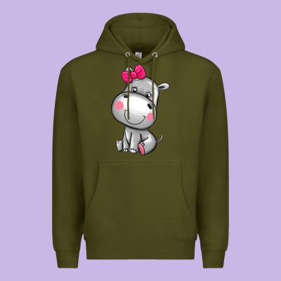 Cute Hippopotamus Premium Hoodie Designed By Adodesignshop