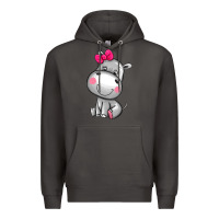 Smoke cute hippopotamus Premium Hoodie - AdoDesignShop