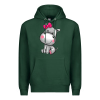 Sports Green cute hippopotamus Premium Hoodie - AdoDesignShop