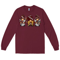 Burgundy football gnomes Long Sleeve Tee - BarkalooDesign