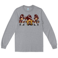 Heather Grey football gnomes Long Sleeve Tee - BarkalooDesign