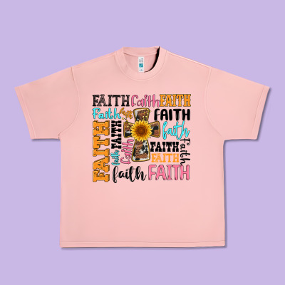 Faith Cross Urban Heavy Tee Designed By Artiststas
