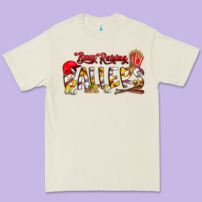 Busy Raising Ballers Premium Tee Designed By Cowhidedigitalart