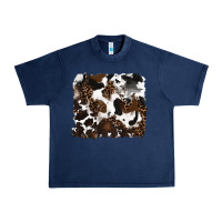 Navy leopard cowhide background Urban Heavy Tee - RanaPortraitStore