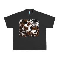 Pigment Black leopard cowhide background Urban Heavy Tee - RanaPortraitStore