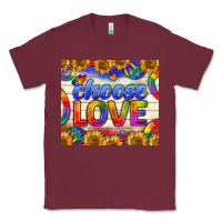 Burgundy Western Choose Love Tumbler Classic Tee - BundleAndBundleShop