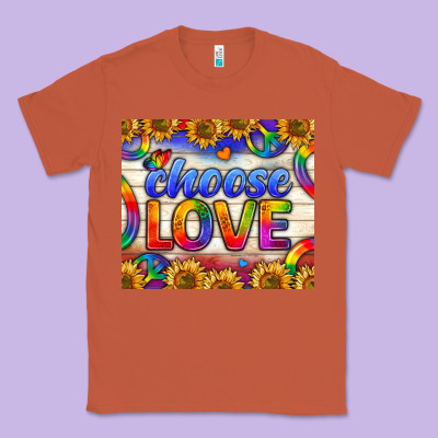 Western Choose Love Tumbler Classic Tee Designed By Bundleandbundleshop