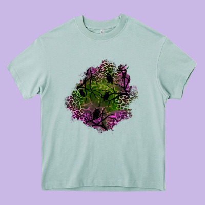 Halloween Patch Heavy Core Tee Designed By Bundleandbundleshop