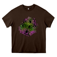Chocolate Brown halloween patch Heavy Core Tee - BundleAndBundleShop