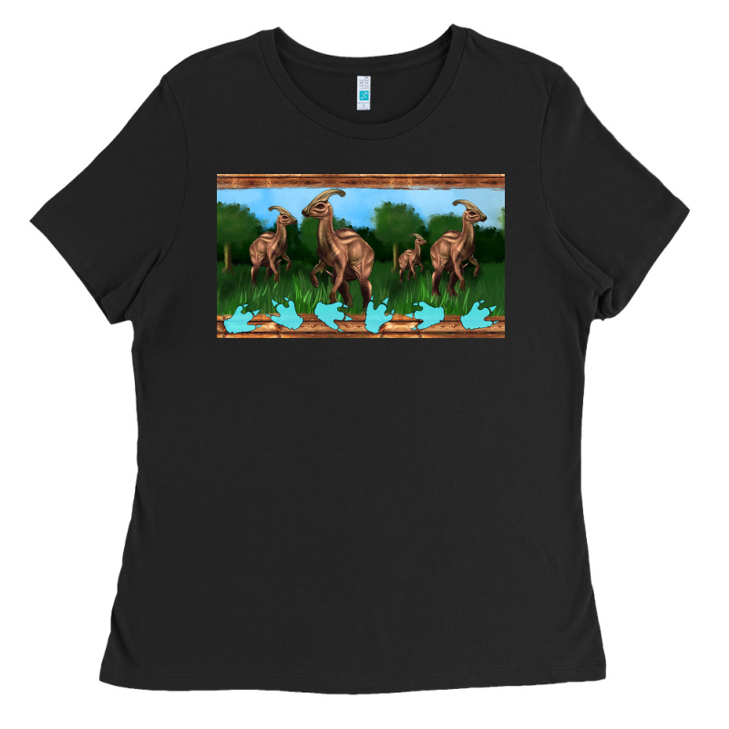 Parasaurolophus Sippy Cup Ladies Tee by Artiststas | Teevron