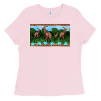 Bubblegum Pink parasaurolophus sippy cup Ladies Tee - Artiststas