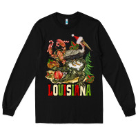 Black Christmas Louisiana Long Sleeve Tee - BarkalooDesign