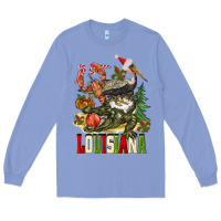 Colony Blue Christmas Louisiana Long Sleeve Tee - BarkalooDesign