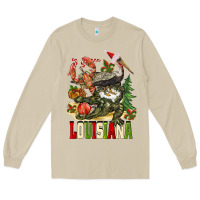 Mushroom Christmas Louisiana Long Sleeve Tee - BarkalooDesign