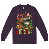 Plum Christmas Louisiana Long Sleeve Tee - BarkalooDesign