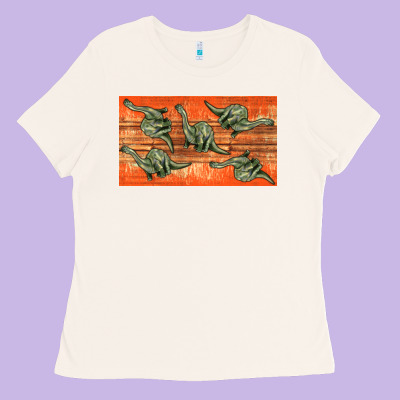 Dinosaur Brontosaurus Sippy Cup Ladies Tee Designed By Artiststas