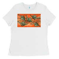 White dinosaur brontosaurus sippy cup Ladies Tee - Artiststas