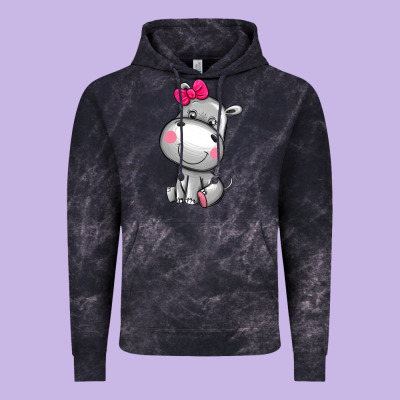 Cute Hippopotamus Vintage Hoodie Designed By Adodesignshop