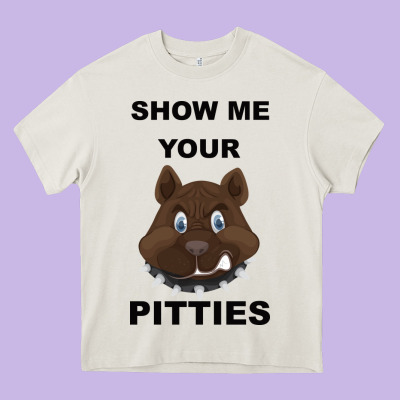 Show Me Your Pitties Heavy Core Tee Designed By Bettercallsaul