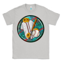 Moon Dust baseball with sunflower round earrings Classic Tee - BundleAndBundleShop