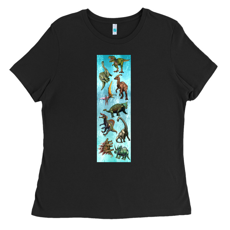Dinosaurs Pen Wrap Ladies Tee by Artiststas | Teevron